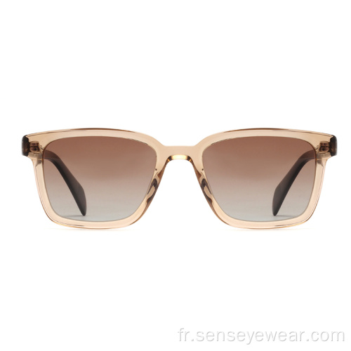 Femmes Custom Logo UV400 Eco Acetate Lunettes de soleil polarisées